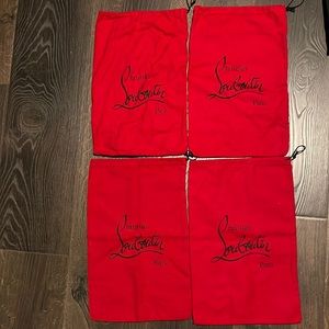 Christian Louboutin shoe duster bags no stains no tears size 14x9